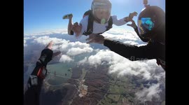 Skydivers play game of extreme tag while falling at 120 mph