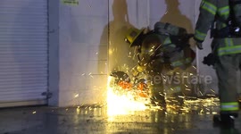 Multiple Vehicles and Shops Destroyed in Second Alarm Fire at Auto Collision Strip Mall
