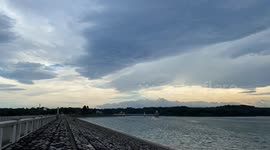 Time Lapse: Moving Clouds and Lake Side