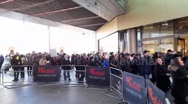 Anti-lockdown protesters march through Westfield shopping centre in Stratford, London