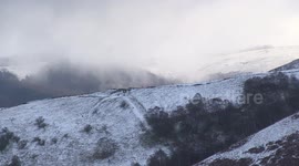 Snowy scenes across Derbyshire as people enjoy wintery first Saturday out of lockdown in England