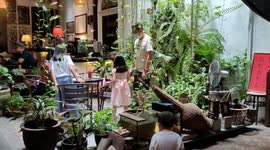 Vintage and recycling theme cafe in Melaka Malaysia