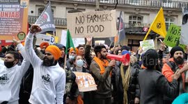 Sikhs take over the streets of London in solidarity with Punjab farmers protest