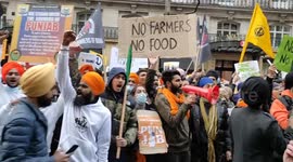 Newsflare Edit - Sikhs take over the streets of London in solidarity with Punjab farmers protest