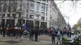 Indian protest in London 6th December 2020 about new law