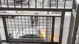 Car Fire in Chicago's Near West Side