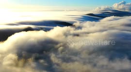 Stunning hyperlapse of freezing fog over Ireland