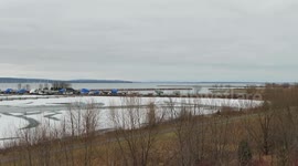 Lake Superior starting to make a little ice in Ashland WI
