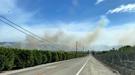 Fast-moving ‘Cornell Fire’ rages In Santa Paula, California