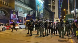The police requested protestors to leave at the anti-government protest on 9 June 2020