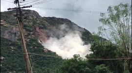 Rocky landslide caught on camera in south India