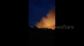 US: Perkin Fire Erupts Near Ventura Auto Center In California