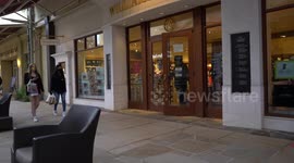 4K Video of People Holiday Shopping Wearing Masks 2020