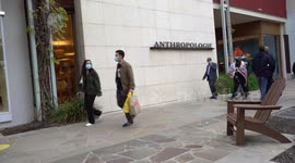 4k - People Holiday Shopping during Covid-19 Pandemic Wearing Masks