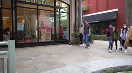 4k - People Holiday Shopping during Covid-19 Pandemic Wearing Masks