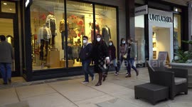 4k - People Holiday Shopping Covid-19 Pandemic Wearing Masks