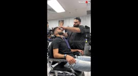 Flinch Challenge On The Barber, Its A Fail