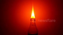Weird experiment shows how to create DIY 'bottle candle'