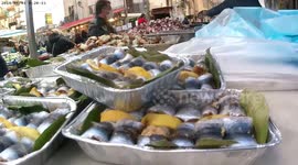 Polpo e allegria al Mercato di Ballarò - Palermo - Sicily - Food