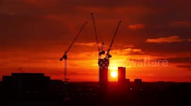 Beautiful sunrise timelapse in Leeds, UK