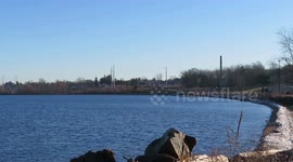 Beautiful blue skies and blue waters on Lake Superior