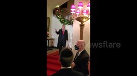 President Trump  falsely claims he won the election at White House Hanukkah party