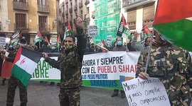 Los españoles protestan en defensa de los derechos humanos y descolonización del Sáhara Occidental