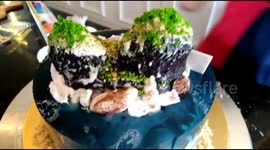 a three-dimensional island cake copyright hokky cake and bakkery padang