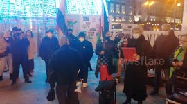Dia internacional de los derechos humanos en puerta del sol Madrid, España