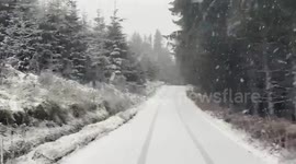 Watch as heavy early season snow falls in the Wicklow Mountains in Ireland