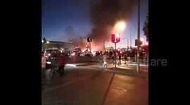 Multiple buses set on fire as protesters demand release of political prisoners in Santiago, Chile