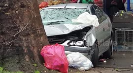 Stamford Hill collision: Eyewitness footage shows crumpled car on pavement that injured five pedestrians