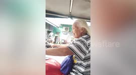 Grandmother works 13-hour days as a motorcycle taxi rider in the Philippines