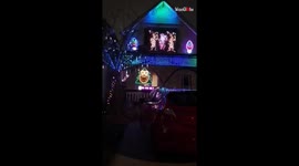Dancing Christmas Light Show Timed To Music