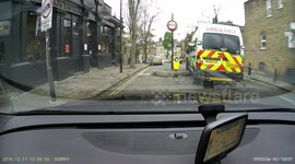 Ambulance stuck, 6.6 with restriction on Lady Somerset Road, London NW5