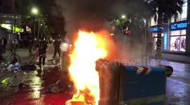 Violent demonstrators in Tirana protest against police brutality
