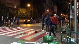 Violent demonstrators in Tirana protest against police brutality