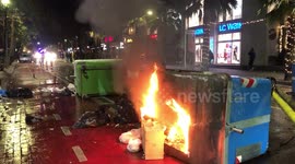 Violent demonstrators in Tirana protest against police brutality
