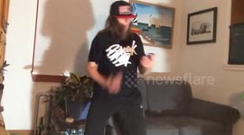 My Krump Instructor 7Starr creates his own Krump Music which I used to challenge my son to a dance battle