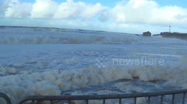 foam wave in Biarritz