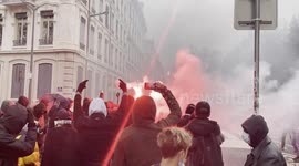 Clashes at the March of Freedoms 3 between demonstrators and police in Lyon