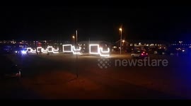 Watch as Coca-Cola trucks pass through Reykjavik under police escort in Iceland