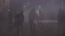 Clashes break out at anti-police demonstration in Leipzig, Germany
