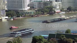 Bangkok's Chao Phraya river has diverse traffic