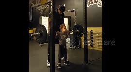 Newsflare Edit - 4 yr old Princess P does 35lb Back Squat