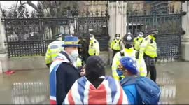 Protest in Parliament square - Police make arrests of about 6 of what i caught