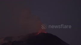 Mount Etna erupts in Sicily spewing lava into the air