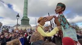 France: Protesters Demand Reopening Of Theaters In Paris 5