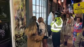 Police intervene as partygoers flood streets of London's Soho ahead of city's tier 3 lockdown