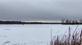 US: Minnesota’s White Bear Lake Frozen As More Seasonal Cold Weather Arrives